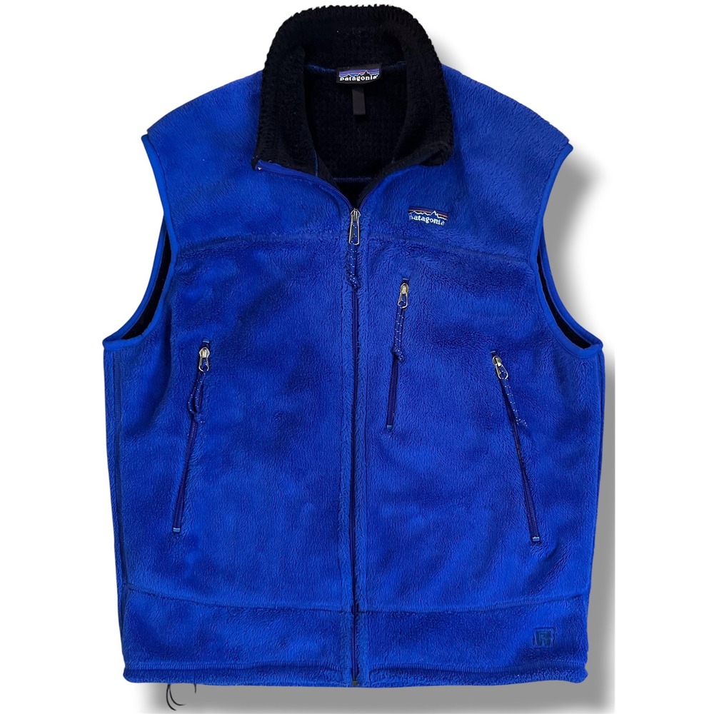 Patagonia R2 Fleece Vest Mens Blue Polartec Full Zip Regulator Made in USA Sz L
